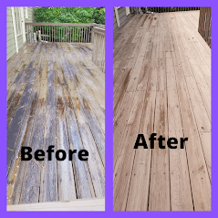 Cleaning decks and patios 